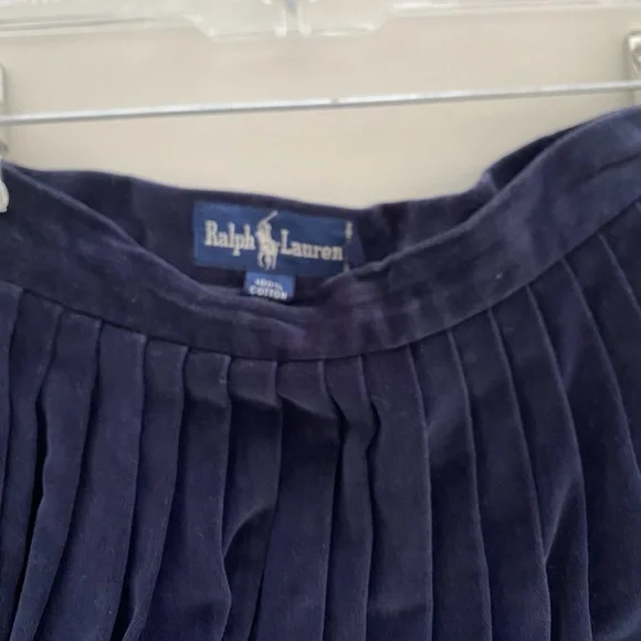 Ralph Lauren Vintage Velvet Full Skirt with Pleats - Picture 5 of 5